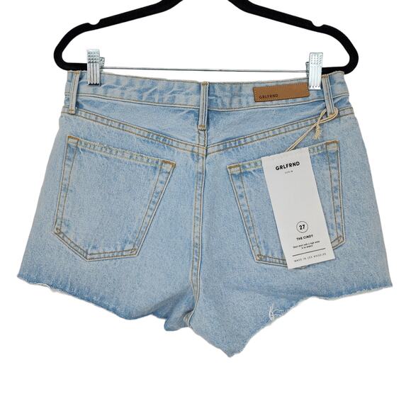 GRLFRND Distressd Cindy Denim Jean Cuttoff Shorts in In the Clouds Size 27 - Picture 7 of 7